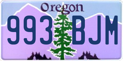 OR license plate 993BJM