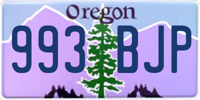 OR license plate 993BJP