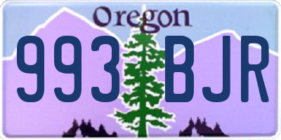 OR license plate 993BJR