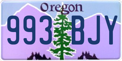 OR license plate 993BJY