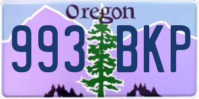OR license plate 993BKP