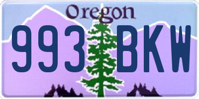 OR license plate 993BKW