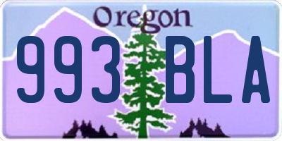 OR license plate 993BLA