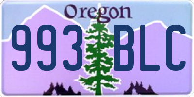 OR license plate 993BLC