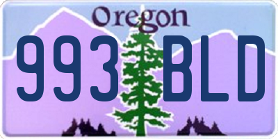 OR license plate 993BLD