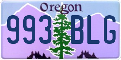 OR license plate 993BLG
