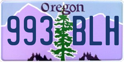 OR license plate 993BLH