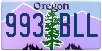 OR license plate 993BLL