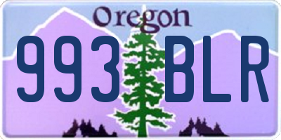 OR license plate 993BLR