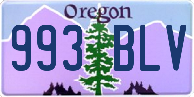 OR license plate 993BLV