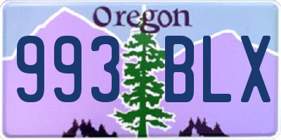 OR license plate 993BLX