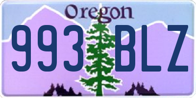 OR license plate 993BLZ
