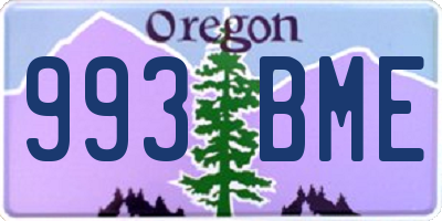 OR license plate 993BME