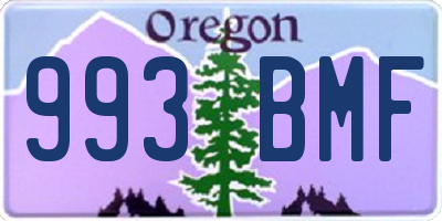 OR license plate 993BMF