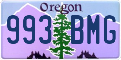OR license plate 993BMG