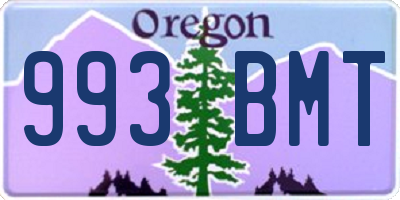 OR license plate 993BMT