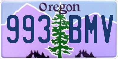 OR license plate 993BMV