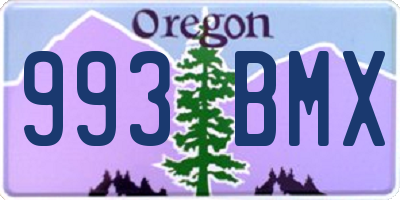 OR license plate 993BMX