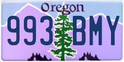 OR license plate 993BMY