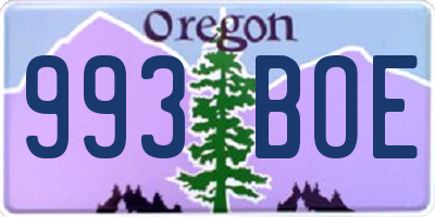 OR license plate 993BOE