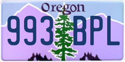 OR license plate 993BPL