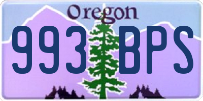 OR license plate 993BPS