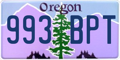 OR license plate 993BPT