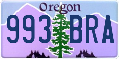 OR license plate 993BRA