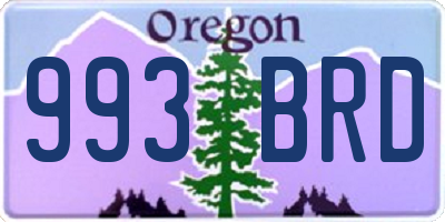 OR license plate 993BRD