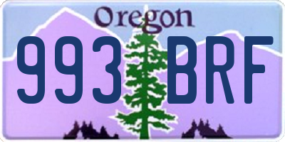OR license plate 993BRF