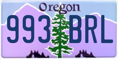 OR license plate 993BRL