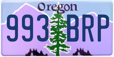 OR license plate 993BRP