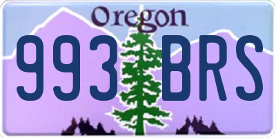 OR license plate 993BRS