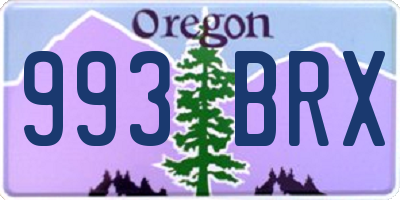 OR license plate 993BRX