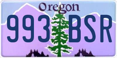 OR license plate 993BSR