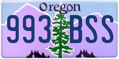 OR license plate 993BSS