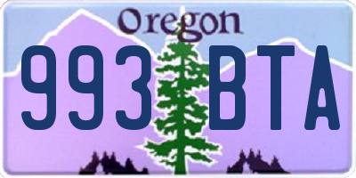 OR license plate 993BTA