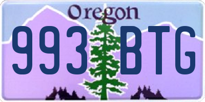 OR license plate 993BTG