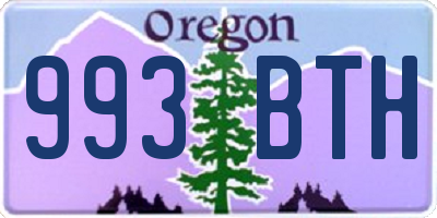 OR license plate 993BTH