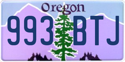 OR license plate 993BTJ
