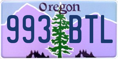 OR license plate 993BTL