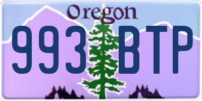 OR license plate 993BTP
