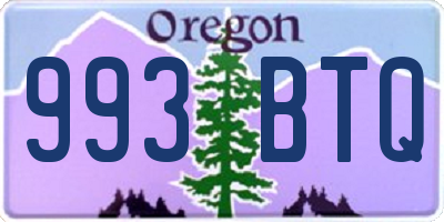 OR license plate 993BTQ