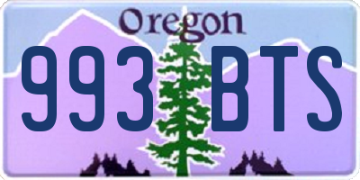 OR license plate 993BTS