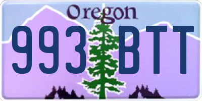 OR license plate 993BTT