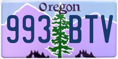 OR license plate 993BTV