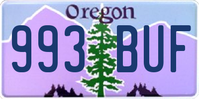 OR license plate 993BUF