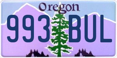 OR license plate 993BUL