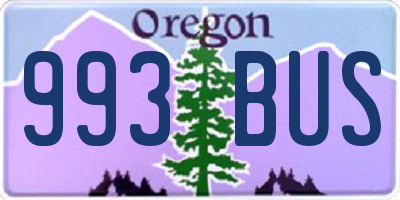 OR license plate 993BUS