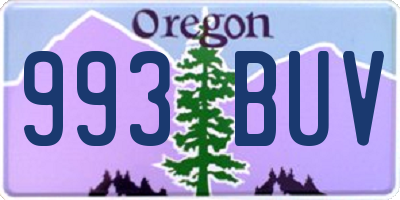 OR license plate 993BUV